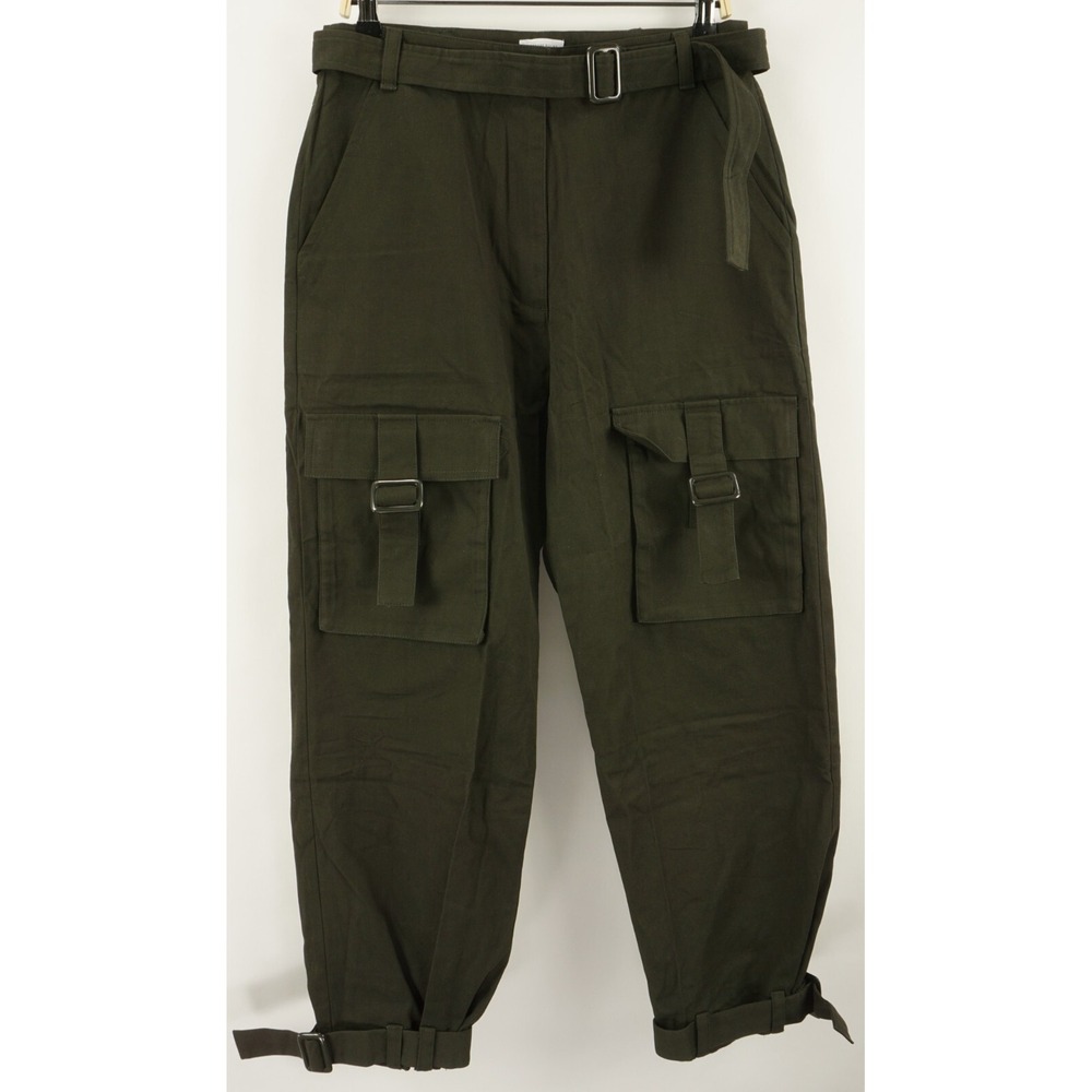 Mistress Rocks Stoked Belted Twill Military Combat‎ Cargo Pants Womens L Brown